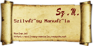 Szilvásy Manuéla névjegykártya